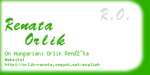 renata orlik business card